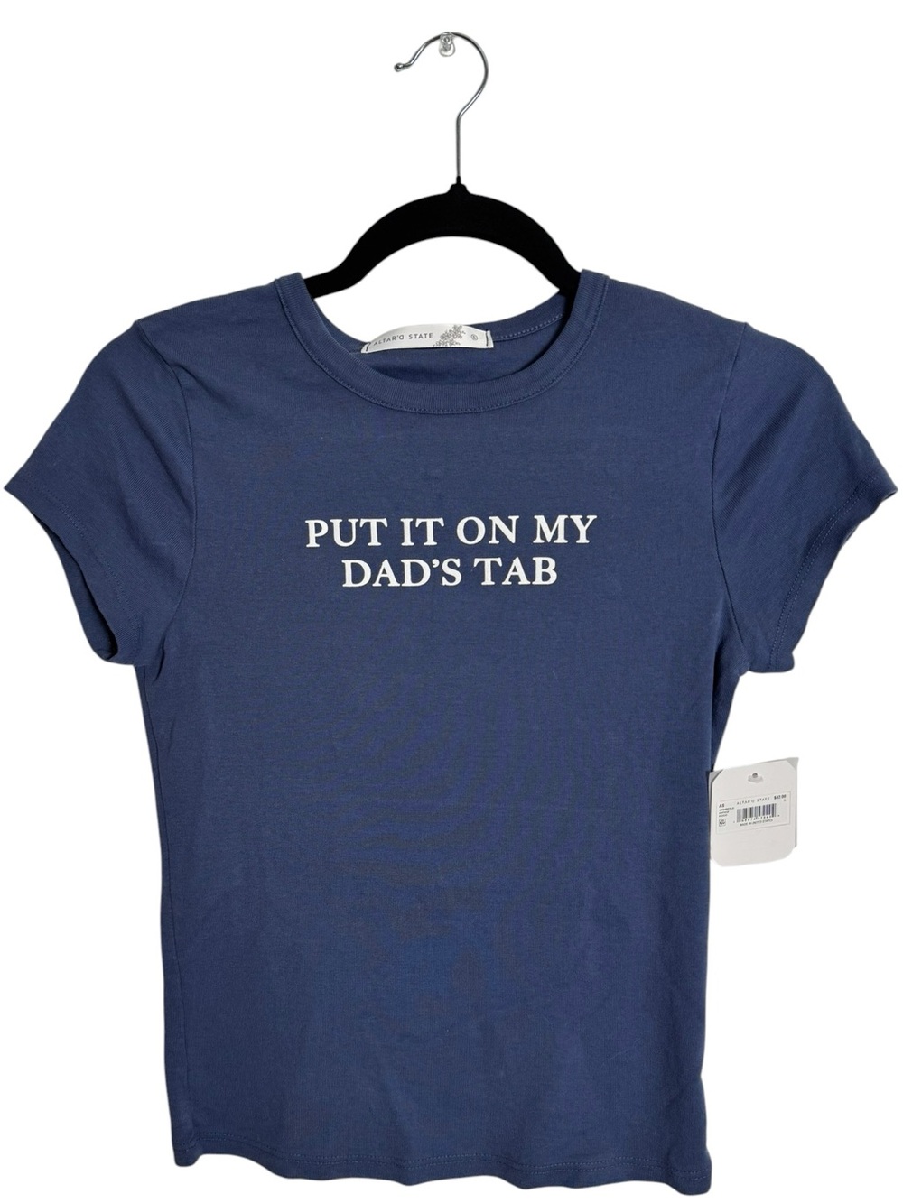 NWT Altar'd State Put It On My Dad’s Tab Blue Graphic Tee